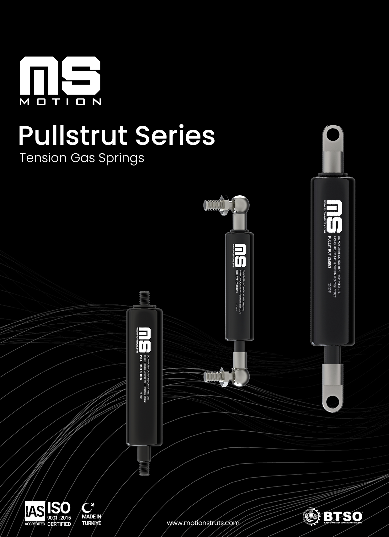 reverse action gas spring